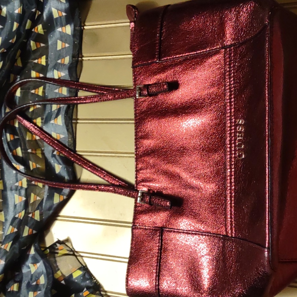 Guess Red Shiny purse handbag